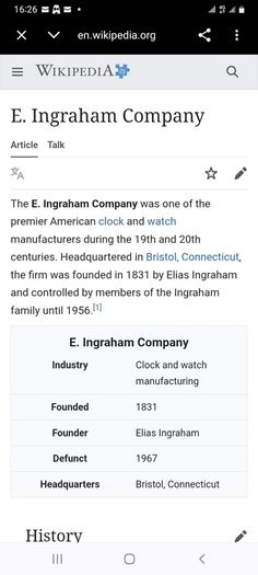 This is a E.Ingraham Matel time piece