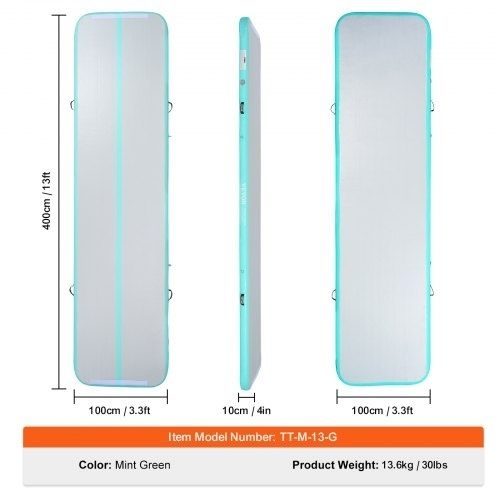 4 m Air Track Inflatable Training Tumbling Gymnastics Gym Mat with Pump