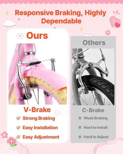 20 in Children Bicycle Ages 7-13, Adjustable Seat High-Carbon Steel Frame