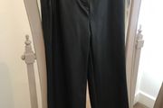 Fab Black Wide Leg Faux Leather Trousers size 10