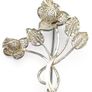 Vintage Sterling Silver Filigree Flower Brooch Image 2
