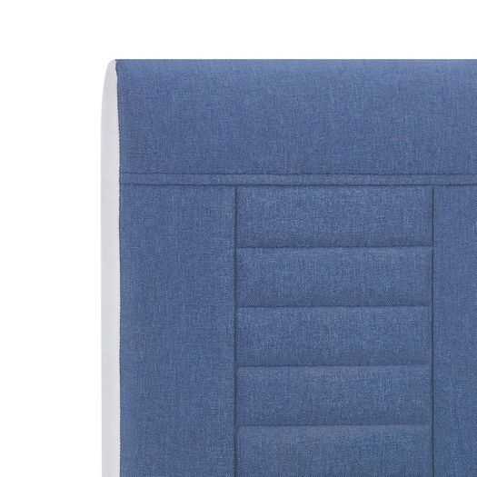 Cantilever Dining Chairs 6 pcs Blue Fabric