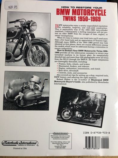 How to restore your Bmw Motorcycle Twin Book