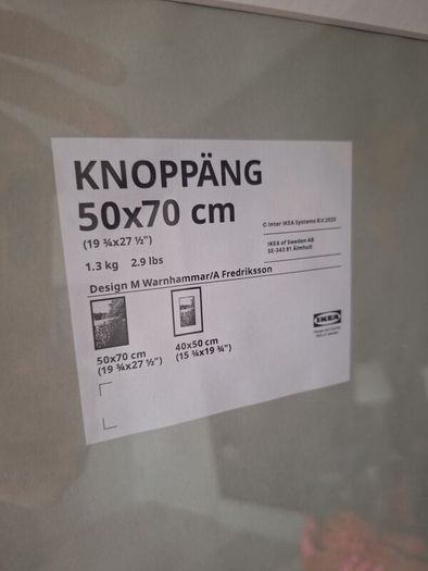 IKEA picture frame 50x70cm black