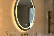 600X800mm LED Illuminated Mirror Oval Bathroom Makeup Mirror with Dimmable