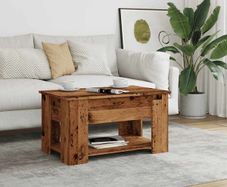 Coffee Table Old Wood 79x49x41 cm Engineered Wood