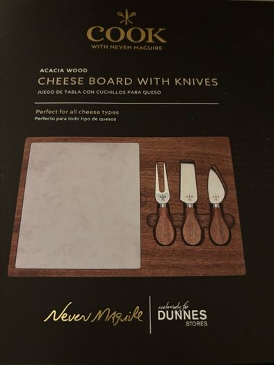 Dunnes Nevin Maguire Cheese Board (Acacia Wood)