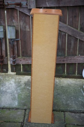 Slim Solid Pine CD/DVD Storage Tower Narrow Bookcase
