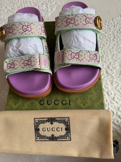 Gucci GG Crystal Canvas Sandals
