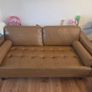 Tan Leather Sofa - Genoa Image 2