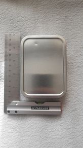 2oz Silver Rectangular Tobacco Tin