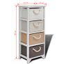 Storage Cabinet 4 Drawers Wood Image 6