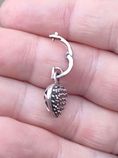 New and boxed Sterling Silver Swarovski Marcasite pendant set