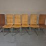 White Tempered Glass Dining Table with 6 Chairs (Metal  Frame) Image 6