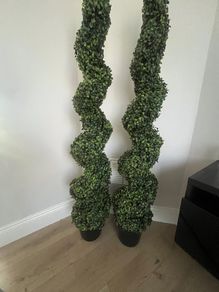 Artificial 120cm 4ft Boxwood Spiral Topiary Tree Brand New