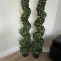 Artificial 120cm 4ft Boxwood Spiral Topiary Tree Brand New