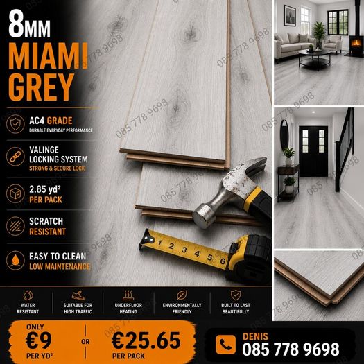 New 8mm Matt Laminated Flooring - Free Delivery