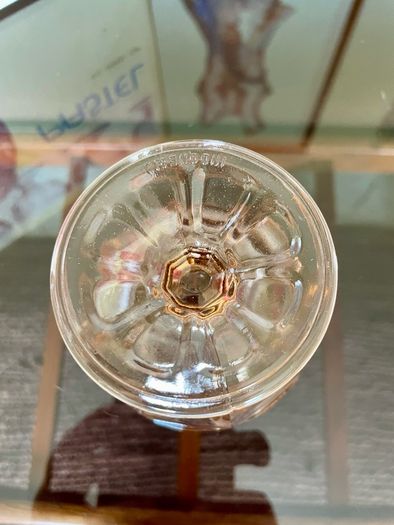 Retro Set of Six 1970s 80s Rose Glass Sundae Glasses