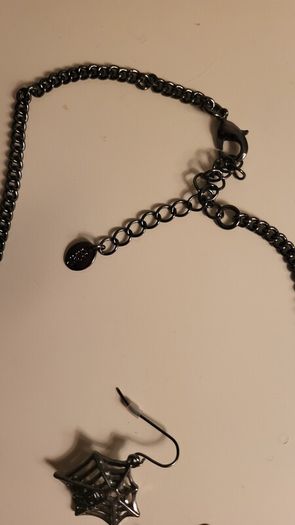 Gothic style Cobweb necklace & earrings set