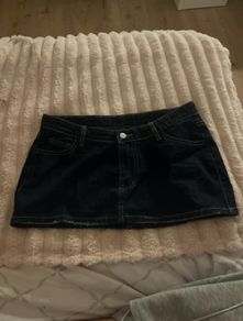 mini denim skirt