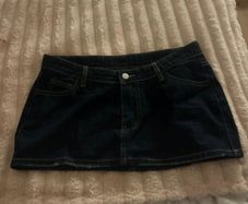 mini denim skirt