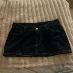 mini denim skirt
