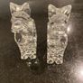 Pair of  crystal vintage crystal glass dogs. Rare find Image 7