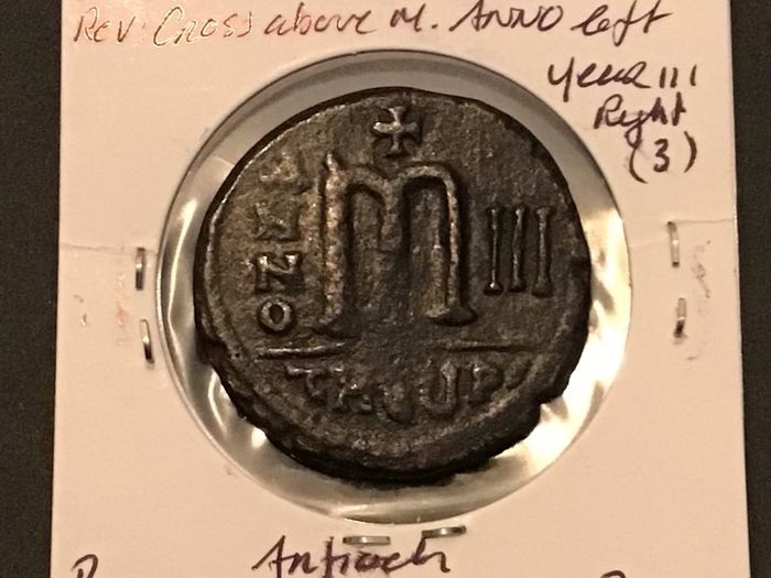 Byzantine Empire Emperor Maurice Tiberius 587 AD Follis
