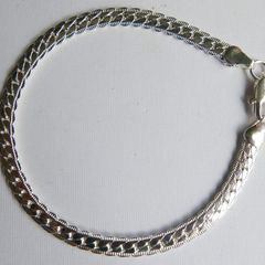 Vintage  SOLID SILVER 925 FLAT Bracelet, Stacking Bracelet 7,89g