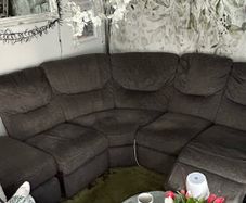corner sofa grey recliner