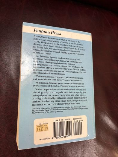 Ireland Since The Famine Book by F. S. L Lyons