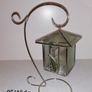 Lantern Stained Glass Tealight Holder on Stand Image 2