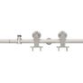 Sliding Door Hardware Kit 183 cm Stainless Steel Silver Image 3