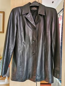 Norris Raymond Real Leather Black Jacket UK 12