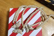 Costume Double Pearl Necklace / Vintage / NEW
