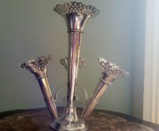 Victorian silverplate epergne