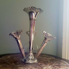 Victorian silverplate epergne