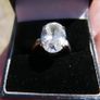 Vintage Sterling Silver 925 White Topaz Ring, Size P - 4,66g Image 3