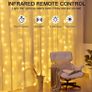 Curtain Fairy Lights Waterproof, 3mx3m 300LED Fairy Lights with 8 Modes Remote Control Timer Adjustable Brightness, Curtain Light Plug in for Bedroom, Garden, Party, Wedding, Christmas MULTIPLE COLOURS AVAILABLE (FREE POSTAGE) Image 5