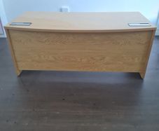 White oak executive managers office desk