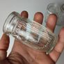 319 - Set of 4 Vintage Clear Glass Collectible Decorative Meat Paste Jars Image 5