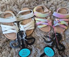 Sandles Rainbow & White