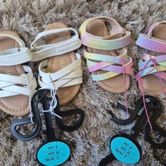 Sandles Rainbow & White