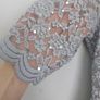 M&S Per Una ice blue / grey lace and sequin dress Image 3