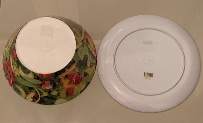Large Serving Bowl + Matching Platter