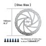 ROADNADO Universal 4 Piston Hydraulic Brakes Set for Mountain Bike, Front 800mm Rear 1400mm MTB Brake Kit Image 5