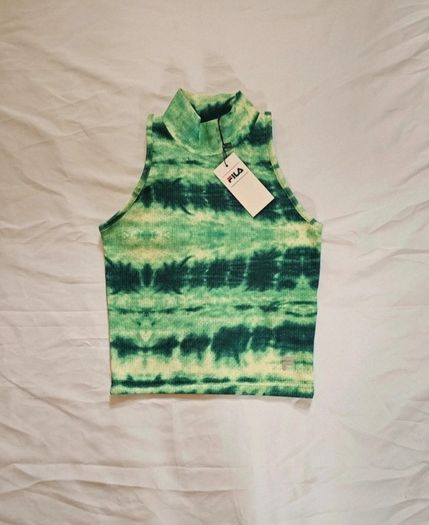 Fila Green Tie Dye Mini Sports/Gym/Casual Crop Top RRP 45E