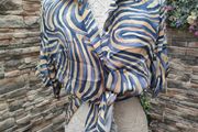 Vintage 80s 90s Retro abstract pattern longline blouse size 10 Postage included