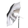 31344 84cm 33 inch Silver & Black Umbrella Image 2