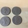 British one shilling coins from 1950s and 60s, 2 euro each Image 2